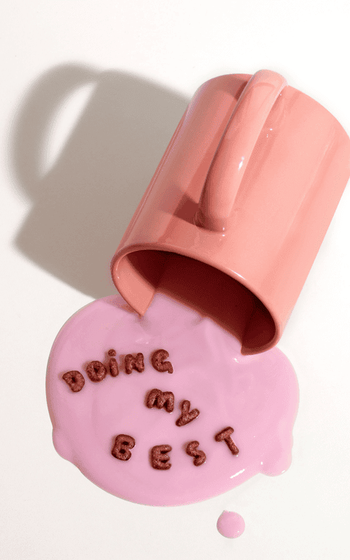 Motivierendes Bild mit Doing my best Schriftzug